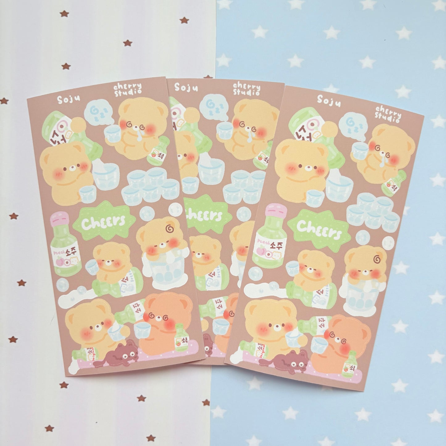 Soju sticker sheet