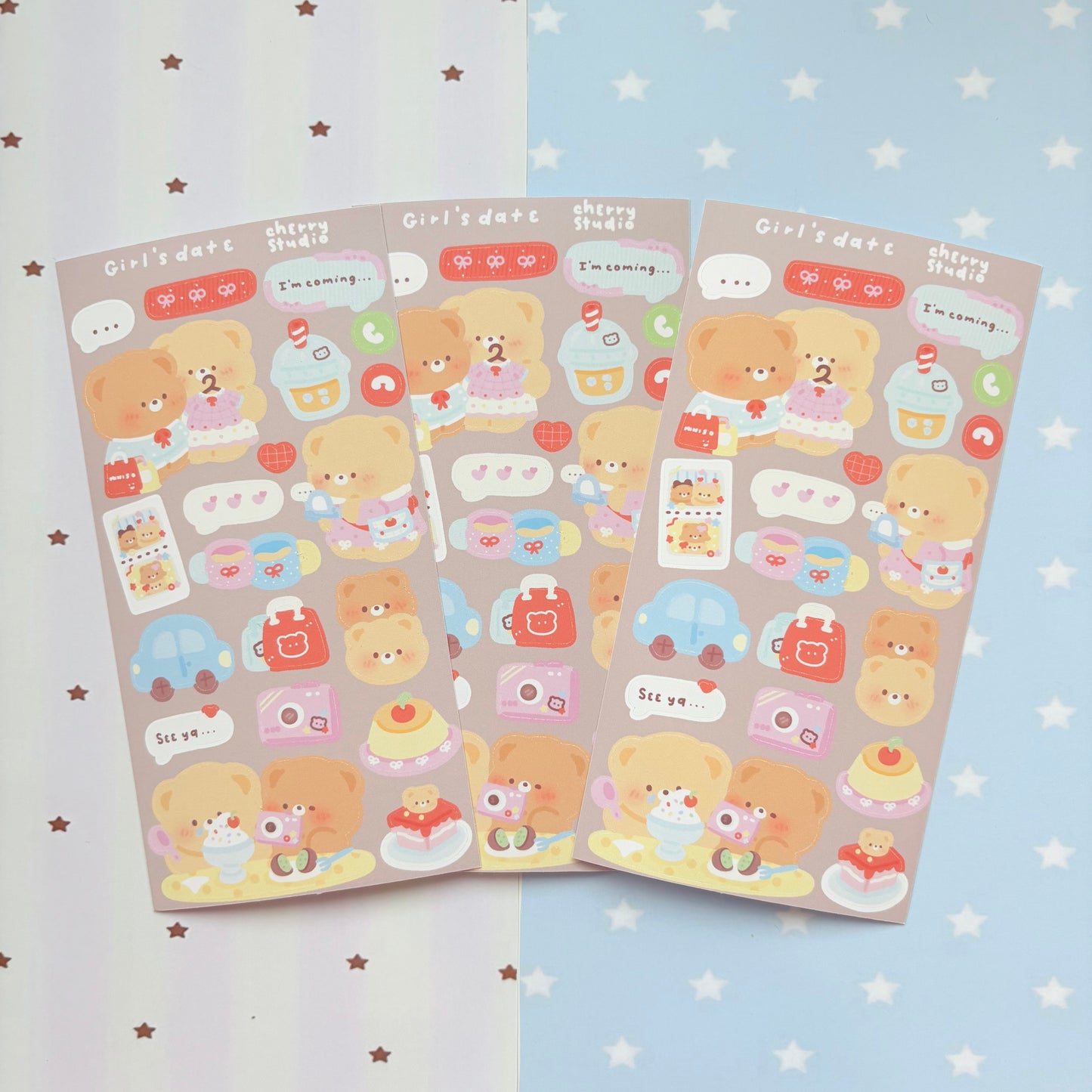 Girl Date sticker sheet