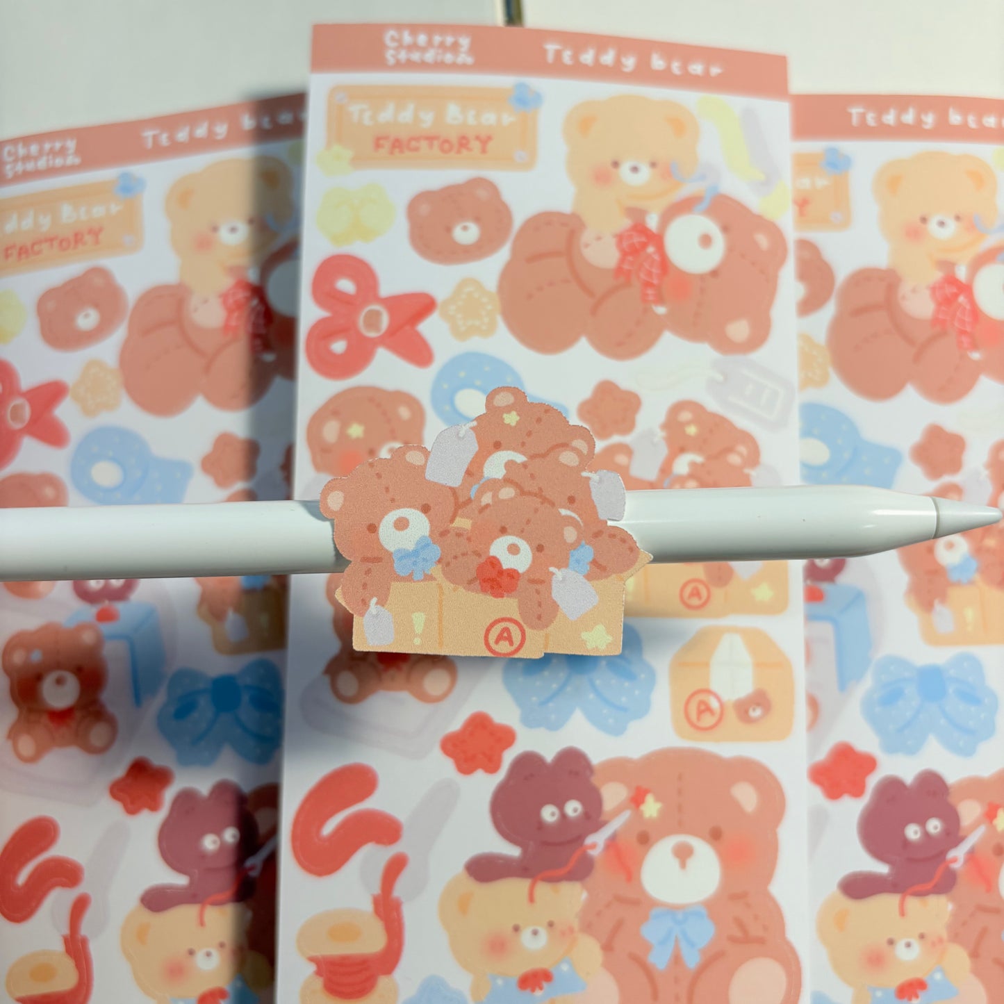 Teddy bear sticker sheet