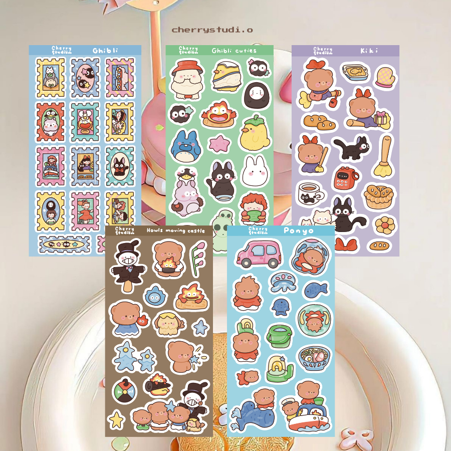 Studio ghibli sticker sheets collection