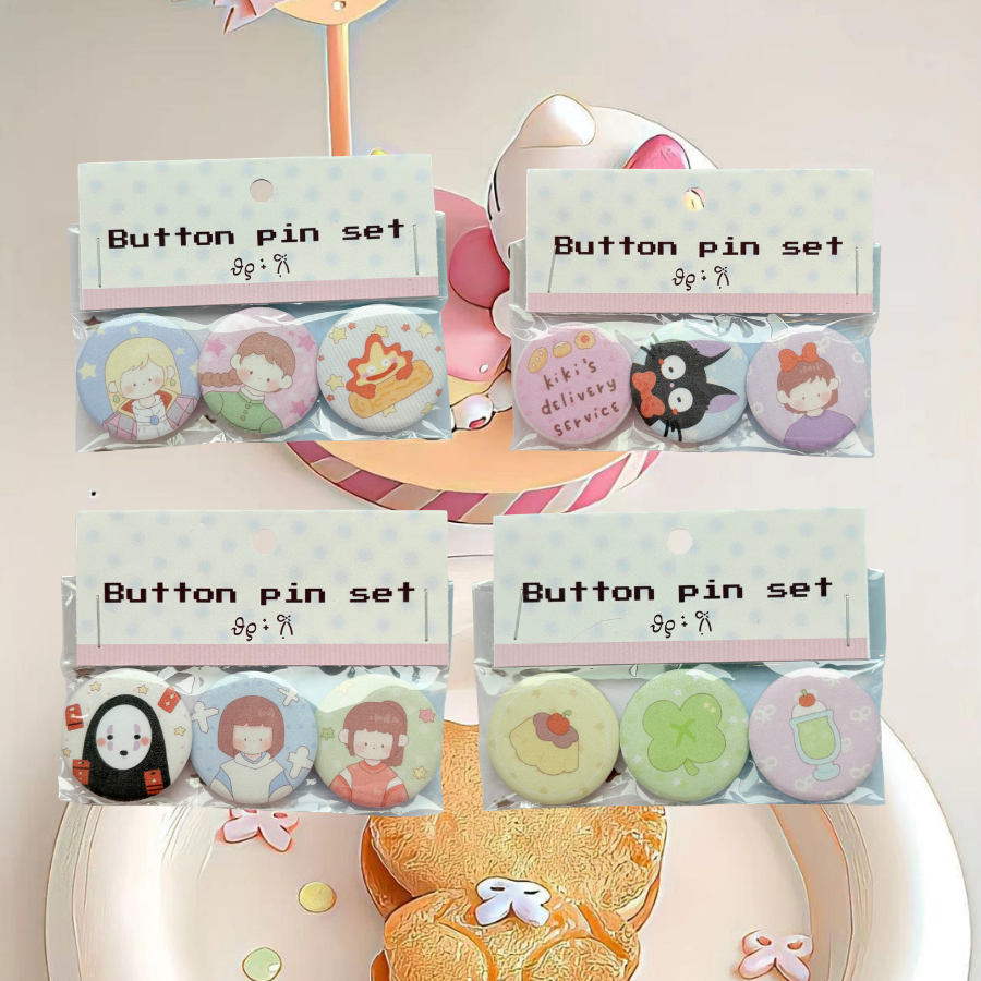 Button pin set