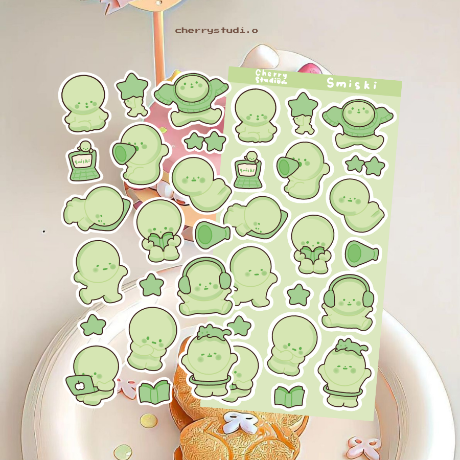 Smiski sticker sheet