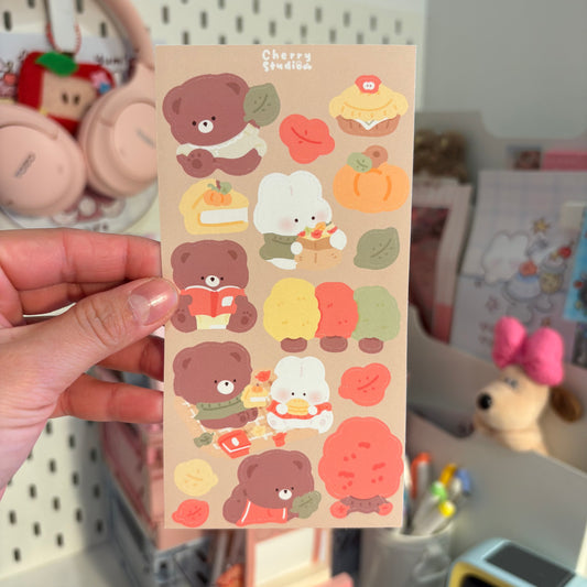 Autumn sticker sheet