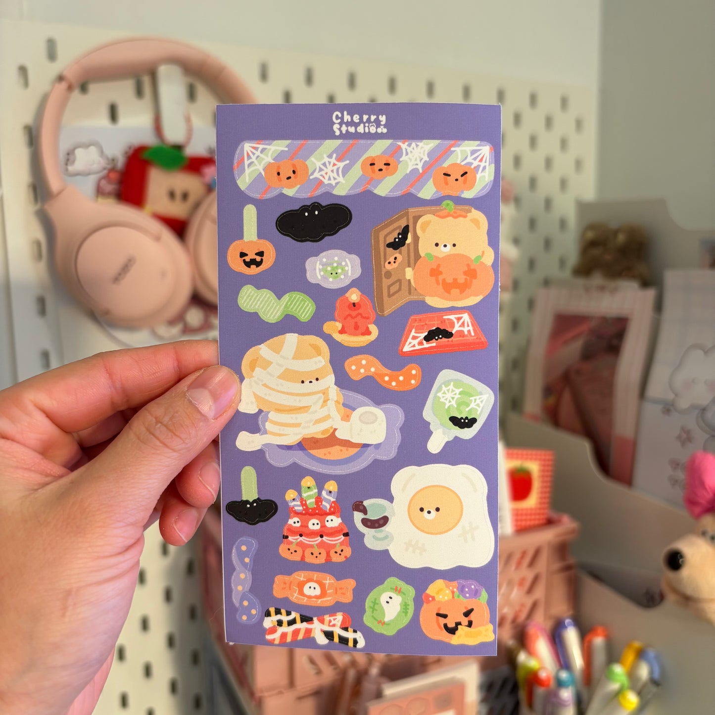Halloween party sticker sheet