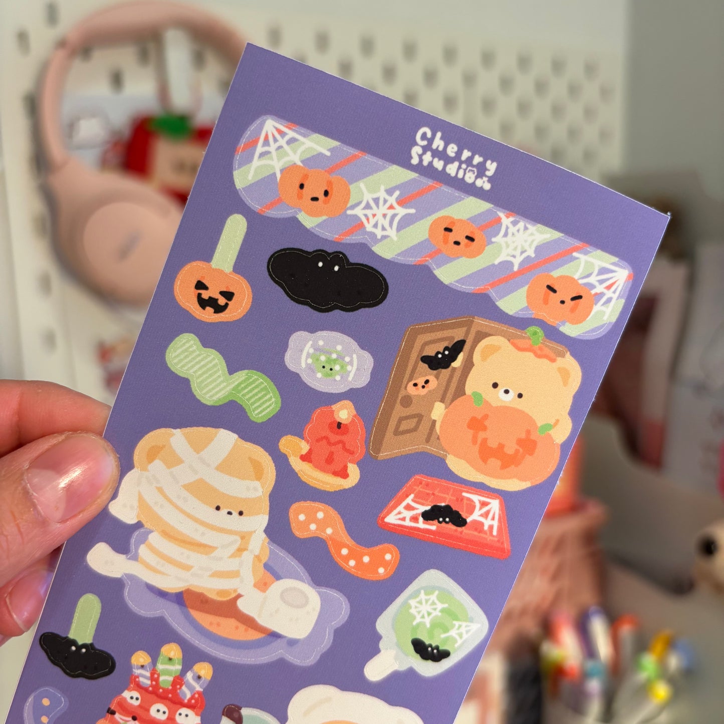 Halloween party sticker sheet