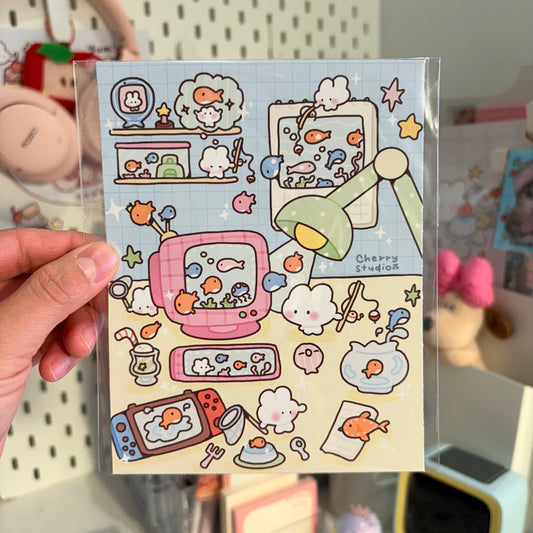 Fishy Desk art print