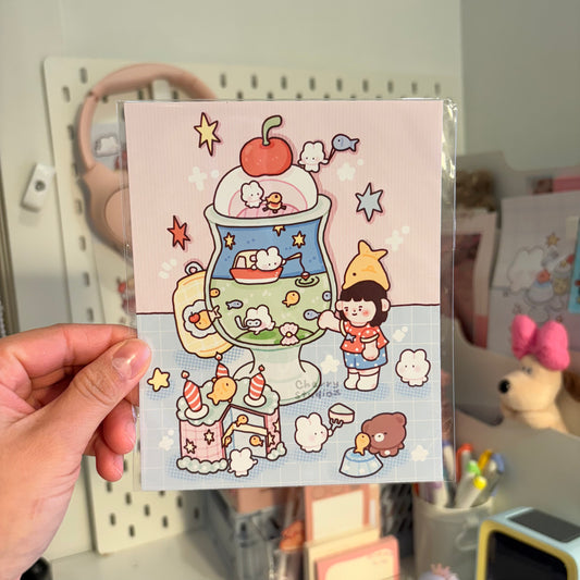 Fishy dessert art print