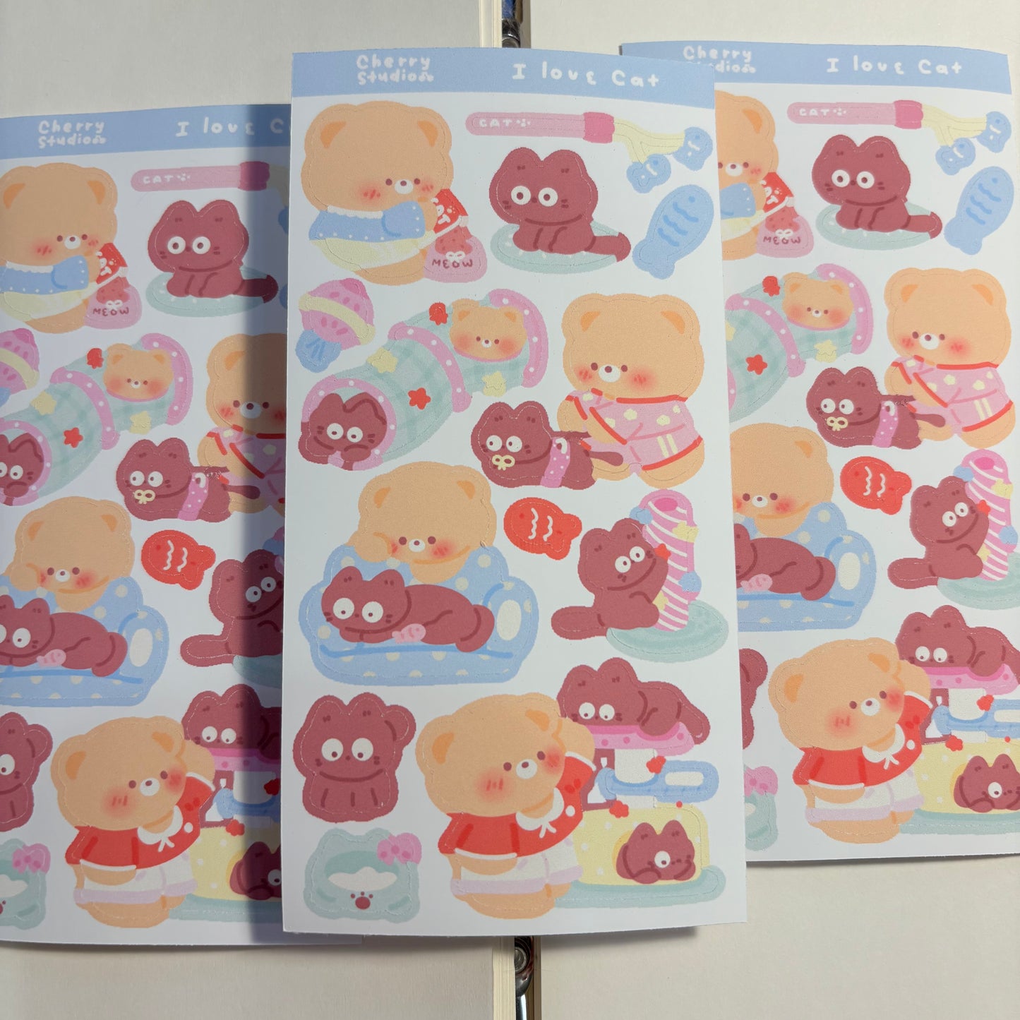 Cat lovers sticker sheet