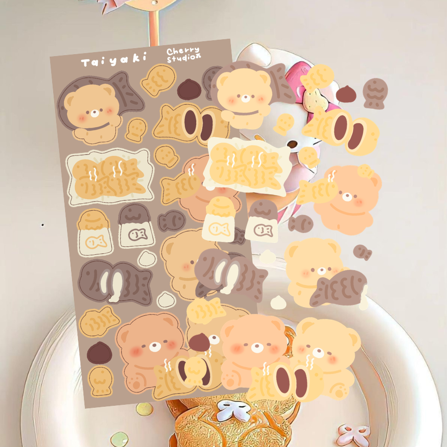 Taiyaki sticker sheet
