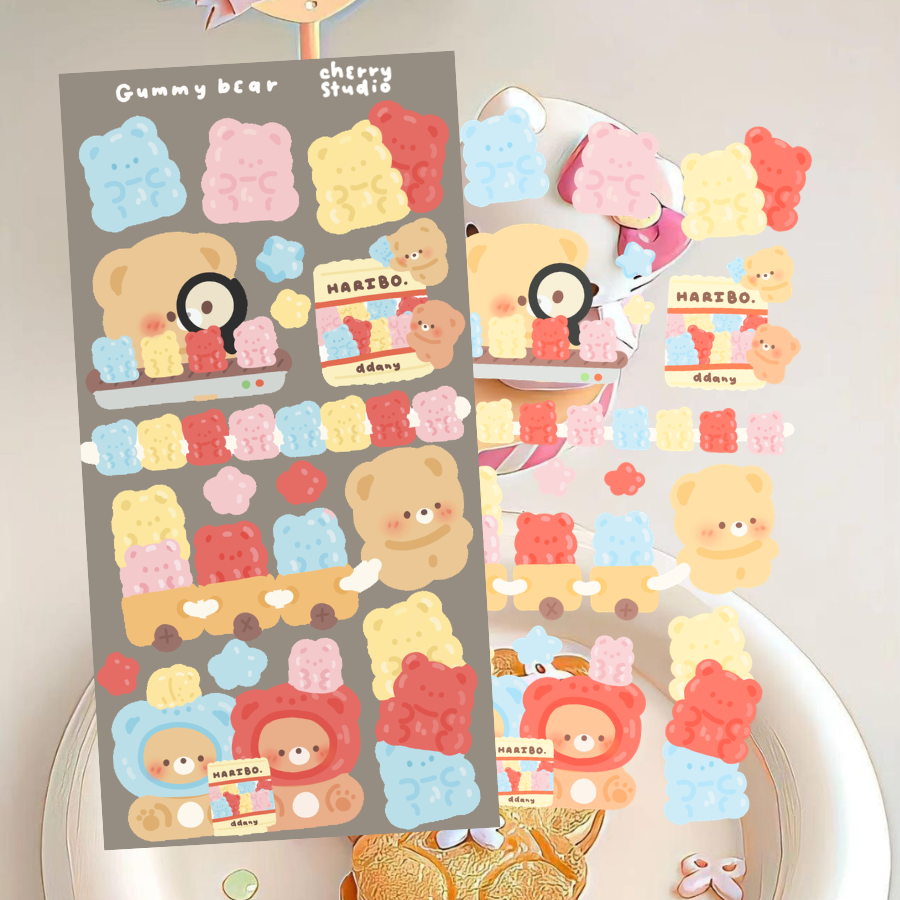 Gummy Bear sticker sheet