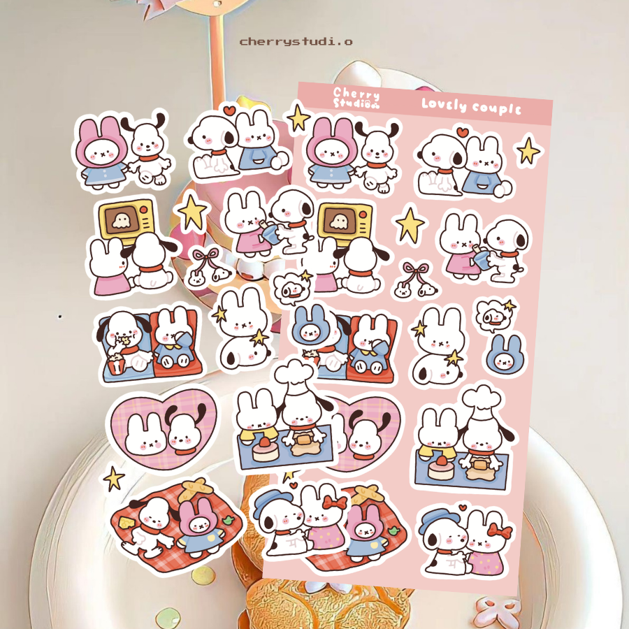 Snoopy x Miffy sticker sheet