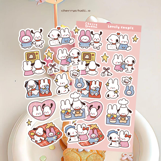 Snoopy x Miffy sticker sheet