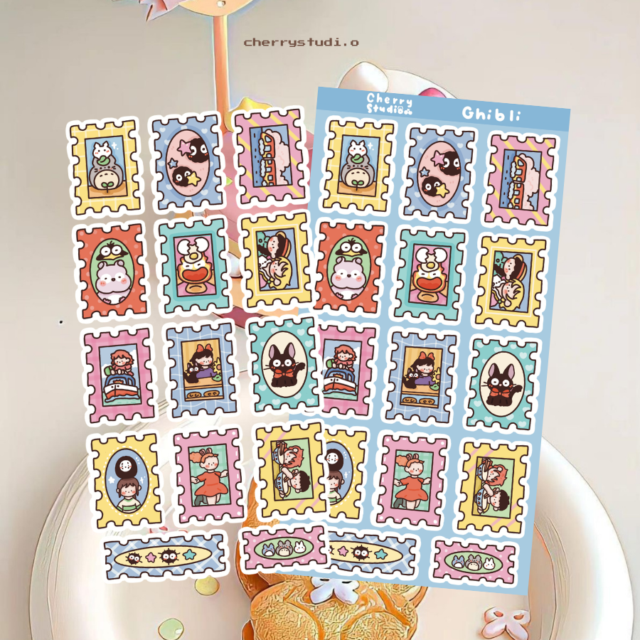 Studio Ghibli Stamps sticker sheet