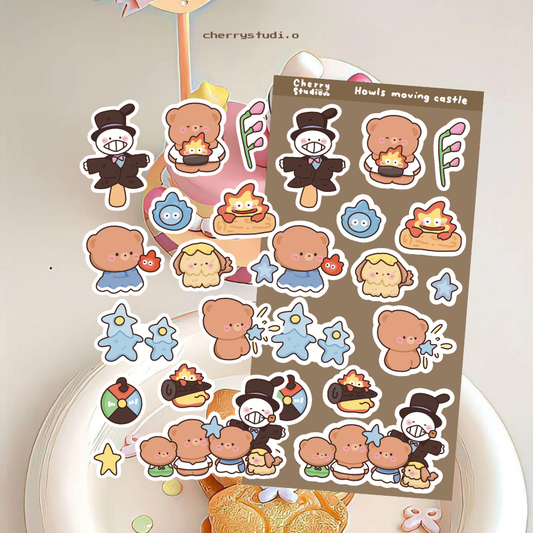 Howl's moving castle sticker sheet