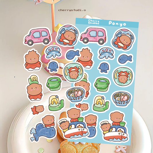 Ponyo sticker sheet